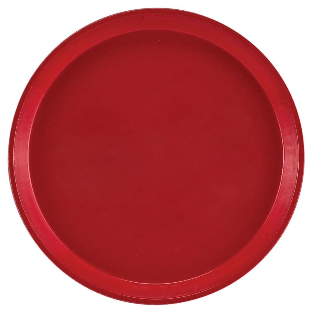 Cambro 1400521 Camtray, Serving Round Tray, 14" Diameter, Fiberglass, Cambro Red