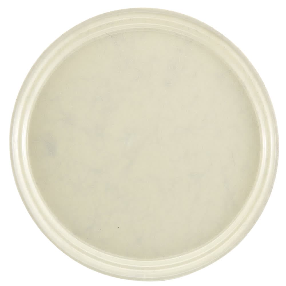 Cambro 1400531 14" Round Serving Camtray - Fiberglass, Galaxy Antique Parchment Silver