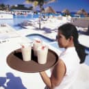 Cambro 1400CT138 14" Round Camtread Serving Tray - Fiberglass, Tavern Tan thumbnail 2