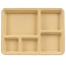 Cambro 1411CP161 Plastic Rectangular Tray w/ (5) Compartments, 14 3/8" x 10 9/16", Tan thumbnail 2