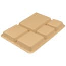 Cambro 1411CP161 Plastic Rectangular Tray w/ (5) Compartments, 14 3/8" x 10 9/16", Tan thumbnail 5