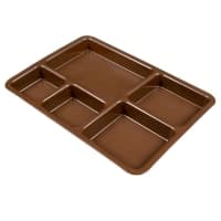 Cambro 1411CP161 Plastic Rectangular Tray w/ (5) Compartments, 14 3/8" x 10 9/16", Tan thumbnail 6