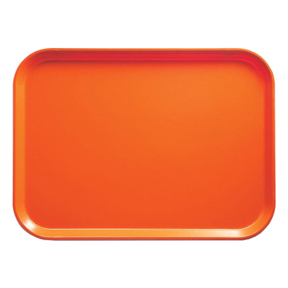 Cambro 1418220 Fiberglass Camtray® Cafeteria Tray - 18"L x 14"W, Citrus Orange
