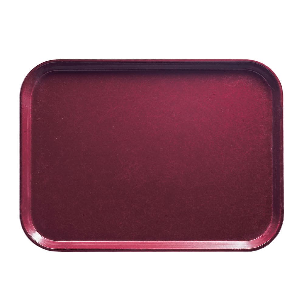 Cambro 1418522 Fiberglass Camtray® Cafeteria Tray - 18"L x 14"W, Burgundy Wine