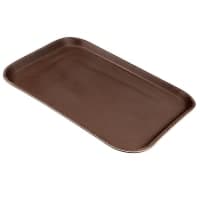 Cambro 1418CT110 Rectangular Camtread Serving Tray - 14x18", Fiberglass, Black Satin thumbnail 6