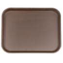 Cambro 1418CT138 Rectangular Camtread Serving Tray - 14x18", Fiberglass, Tavern Tan thumbnail 2