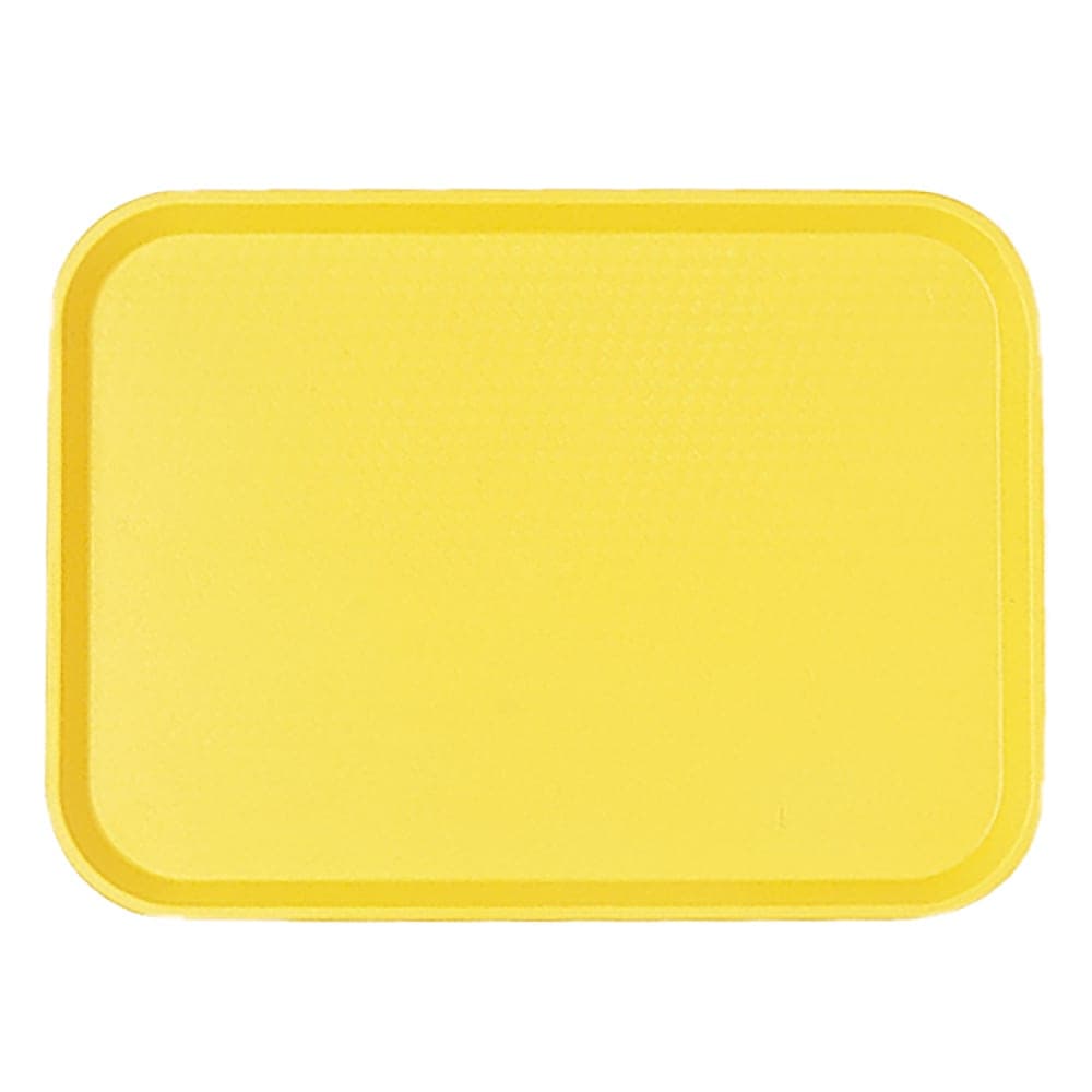Cambro 1418FF108 Plastic Fast Food Tray - 17 3/4"L x 13 4/5"W, Primrose Yellow