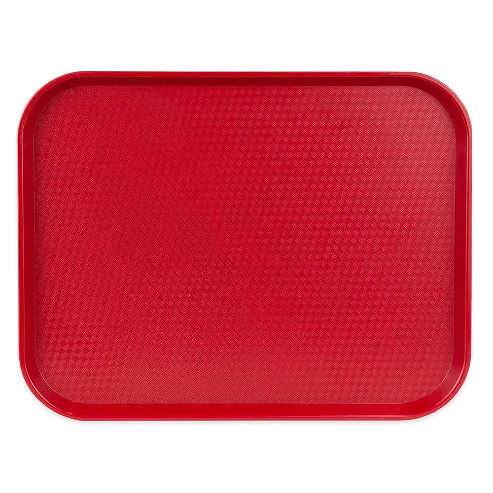 Cambro 1418FF416 Plastic Fast Food Tray - 17 3/4"L x 13 4/5"W, Cranberry