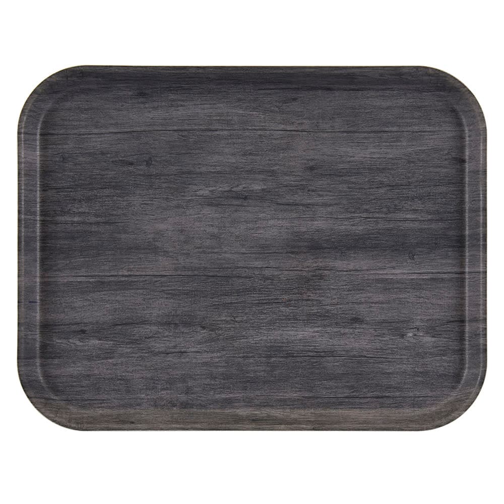 Cambro 1520DCET815 Rectangular Serving EpicTread™ Camtray - 15" x 20", Fiberglass, Charcoal Gray