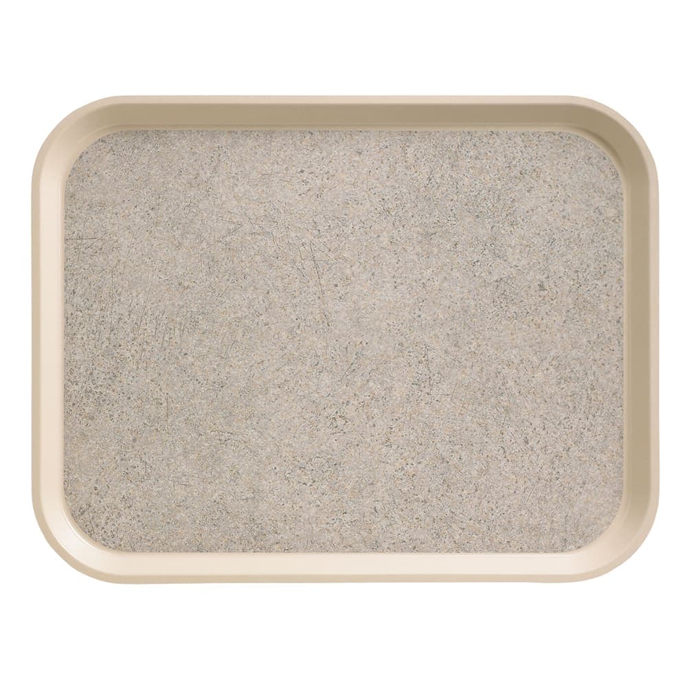 Cambro 1520VC380 Rectangular Versa Camtray - 15x20", Fiberglass, Ivory/Sahara