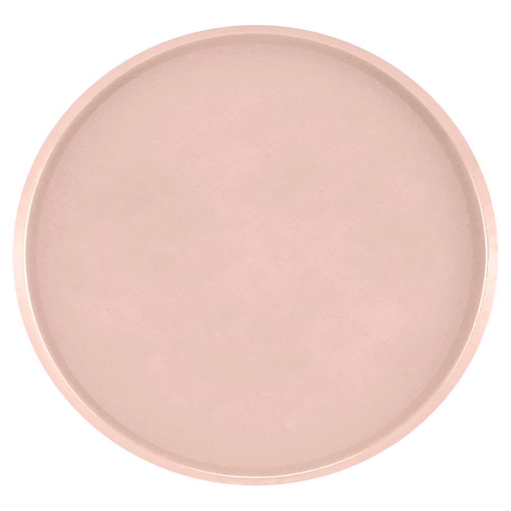 Cambro 1550106 16" Round Serving Camtray - Low-Profile, Fiberglass, Light Peach