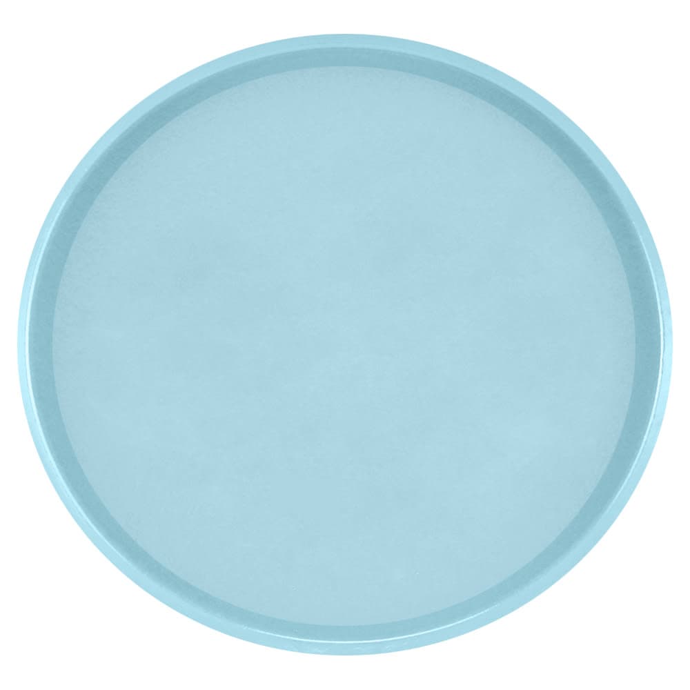 Cambro 1550177 16" Round Serving Camtray - Low-Profile, Fiberglass, Sky Blue