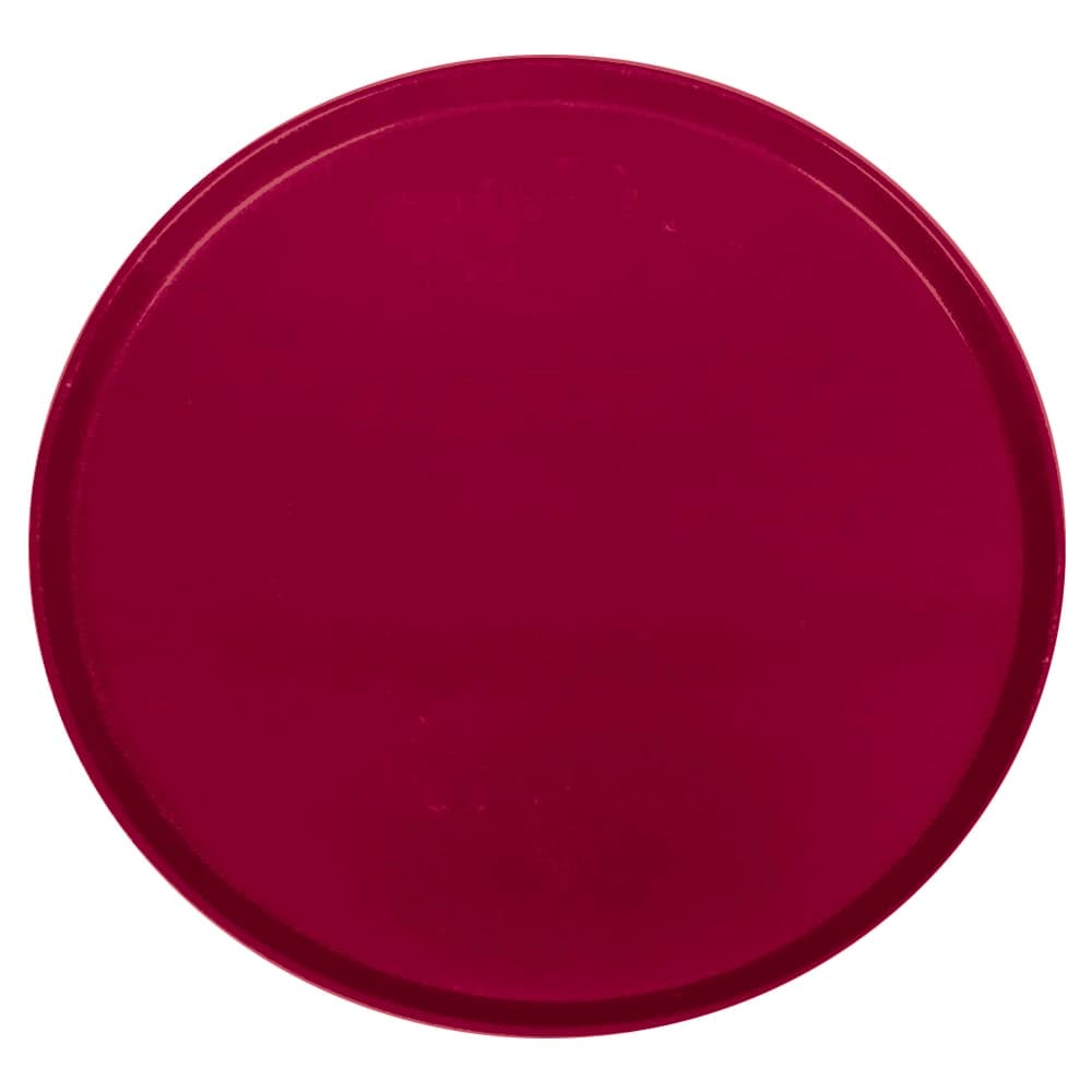 Cambro 1550505 16" Round Serving Camtray - Low-Profile, Fiberglass, Cherry Red