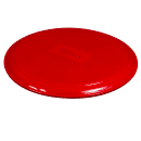 Cambro 1550510 16" Round Serving Camtray - Low-Profile, Fiberglass, Signal Red thumbnail 4