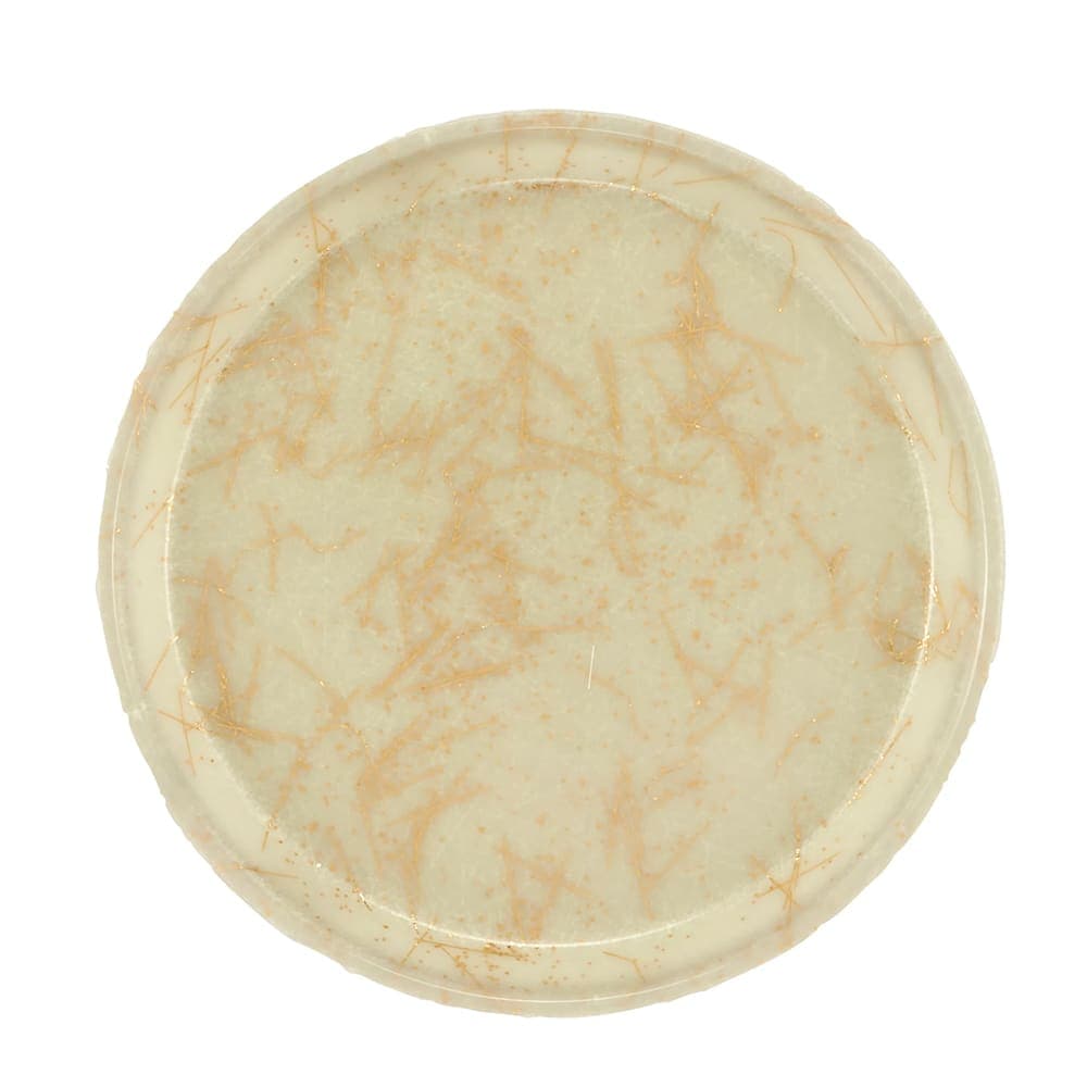 Cambro 1550526 16" Round Serving Camtray - Low-Profile, Fiberglass, Galaxy Antique Parchment Gold