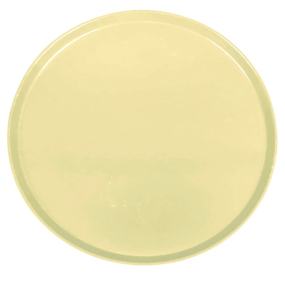 Cambro 1550536 16" Round Serving Camtray - Low-Profile, Fiberglass, Lemon Chiffon
