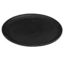 Cambro 1550CT110 16" Round Camtread Serving Tray - Low Profile, Fiberglass, Black Satin thumbnail 3