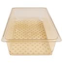 Cambro 15CLRHP150 H-Pan Colander - Full Size, 5"D, Amber thumbnail 4