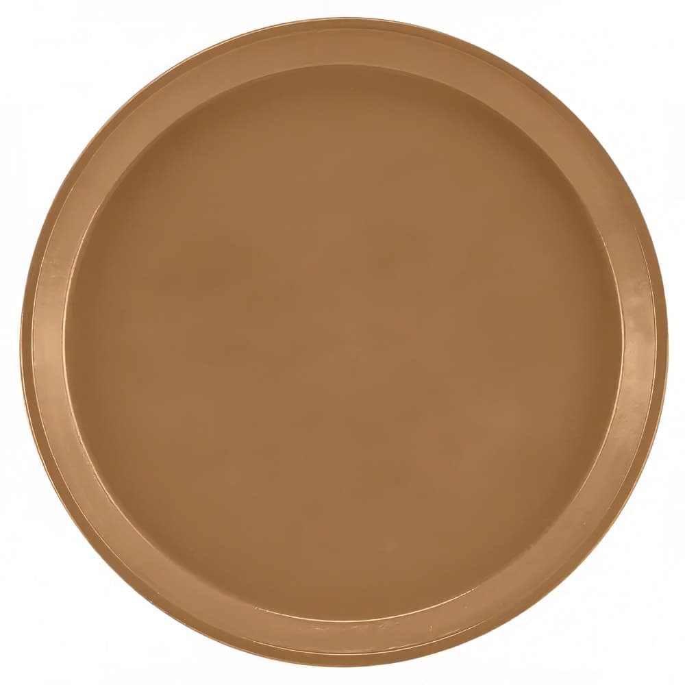 Cambro 1600508 16" Round Serving Camtray - Fiberglass, Suede Brown