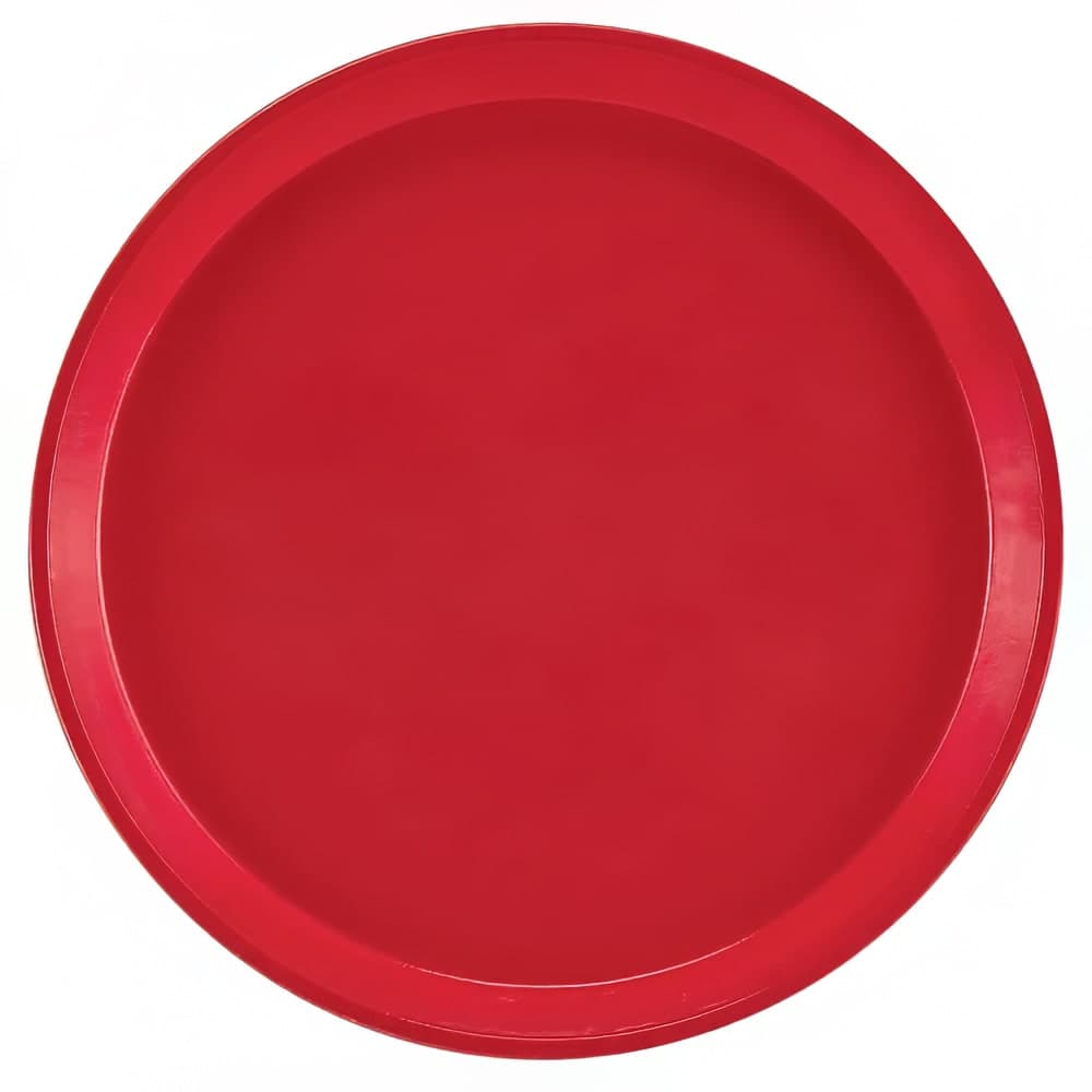 Cambro 1600510 16" Round Serving Camtray - Fiberglass, Signal Red