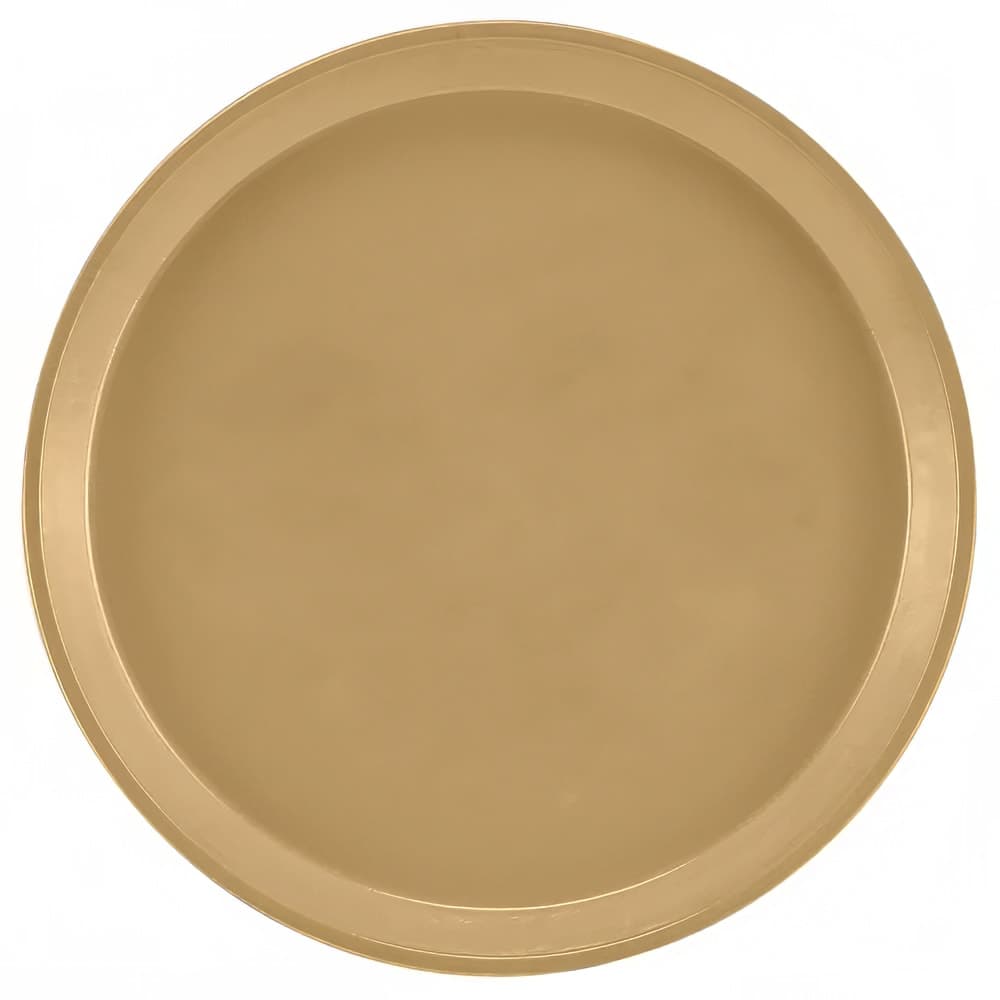 Cambro 1600514 16" Round Serving Camtray - Fiberglass, Earthen Gold