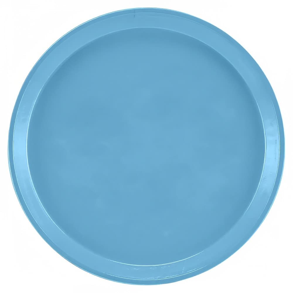 Cambro 1600518 16" Round Serving Camtray - Fiberglass, Robin Egg Blue