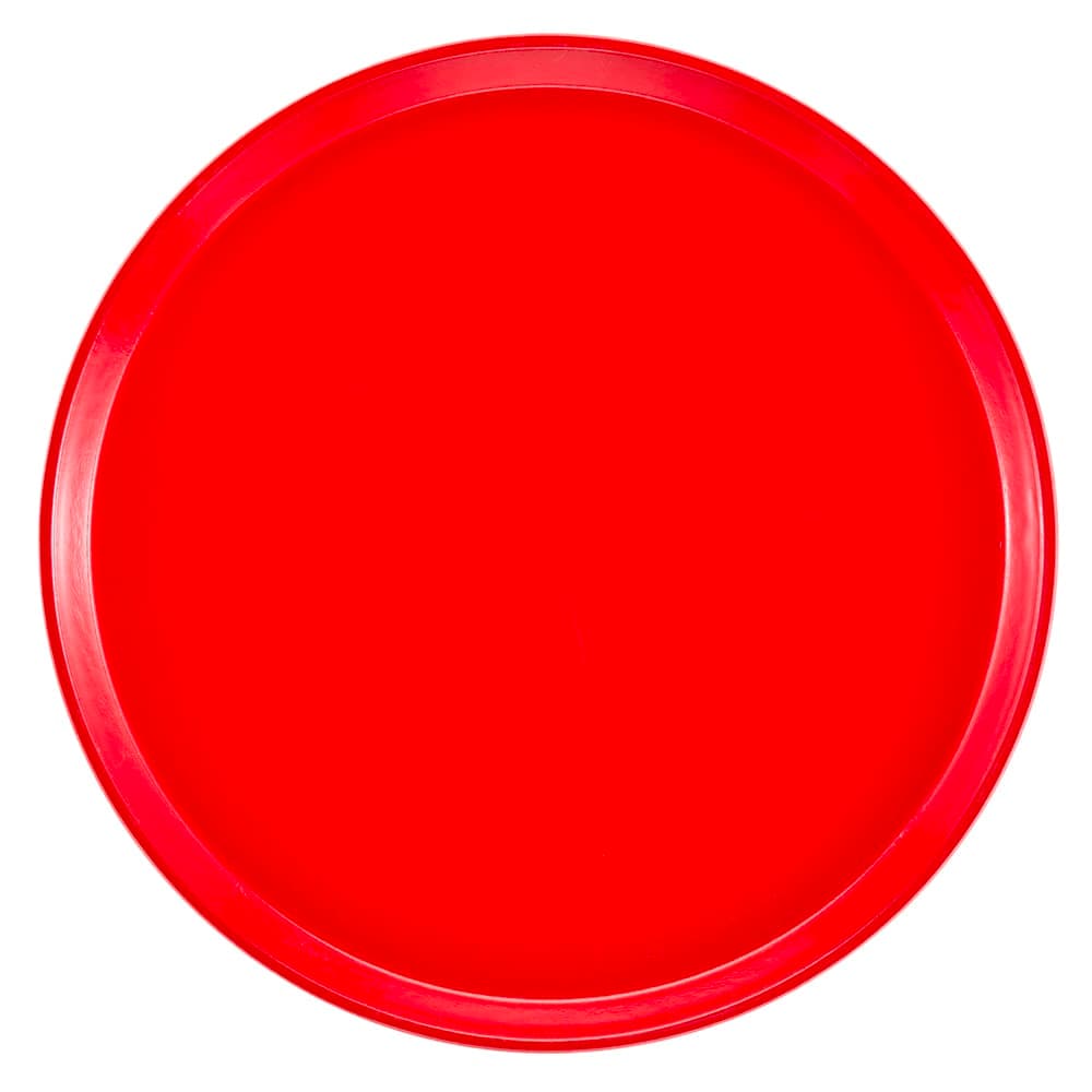 Cambro 1600521 16" Round Serving Camtray - Fiberglass, Cambro Red