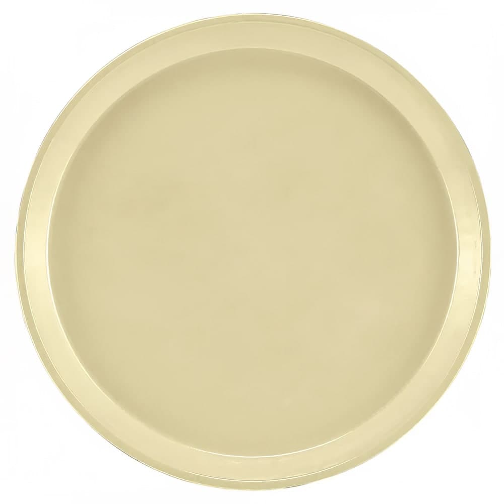 Cambro 1600536 16" Round Serving Camtray - Fiberglass, Lemon Chiffon