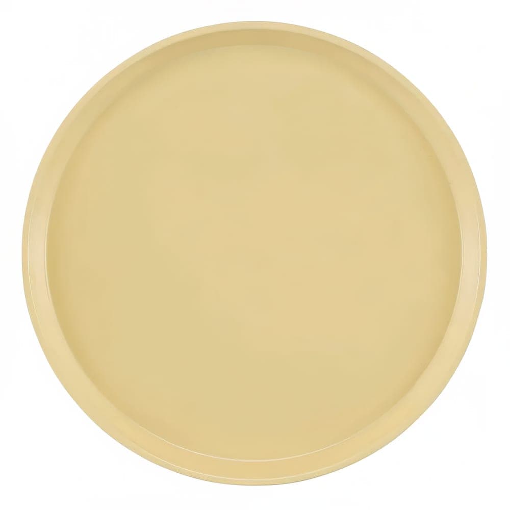 Cambro 1600537 16" Round Serving Camtray - Fiberglass, Cameo Yellow