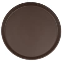 Cambro 1600CT110 16" Round Camtread Serving Tray - Fiberglass, Black Satin thumbnail 6