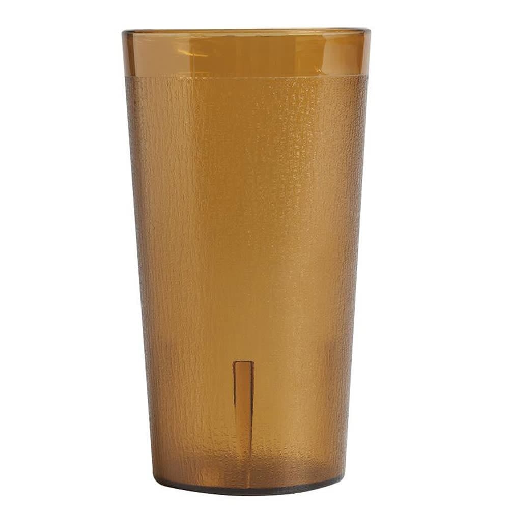 Cambro 1600P2153 16 2/5 oz Amber Textured Plastic Tumbler