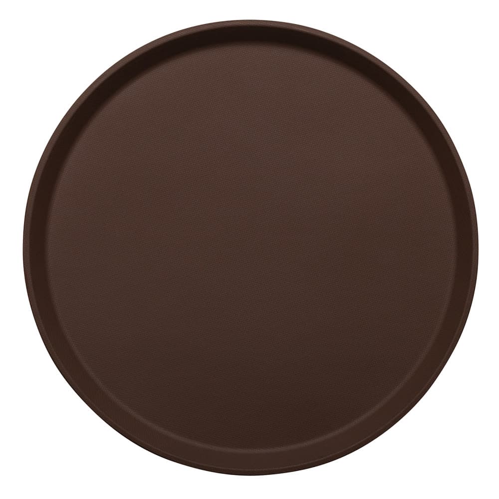 Cambro 1600TL138 15 47/50" Round Treadlite Tray, NonSkid, Fiberglass, Tavern Tan