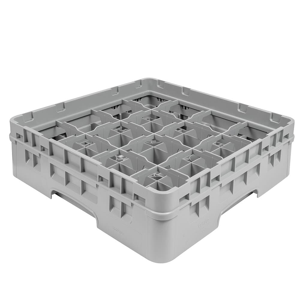 Cambro 16C414151 Camrack® Cup Rack w/ (16) Compartments - (1) Gray Extender, Soft Gray