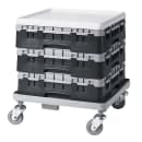 Cambro 16S318110 Camrack® Glass Rack w/ (16) Compartments - (1) Gray Extender, Black thumbnail 2