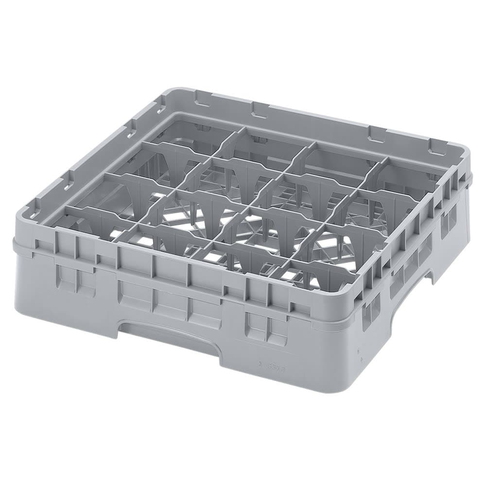 Cambro 16S318151 Camrack® Glass Rack w/ (16) Compartments - (1) Gray Extender, Soft Gray