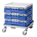Cambro 16S318168 Camrack® Glass Rack w/ (16) Compartments - (1) Gray Extender, Blue thumbnail 2
