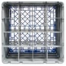 Cambro 16S900168 Camrack® Glass Rack w/ (16) Compartments - (4) Gray Extenders, Blue thumbnail 3