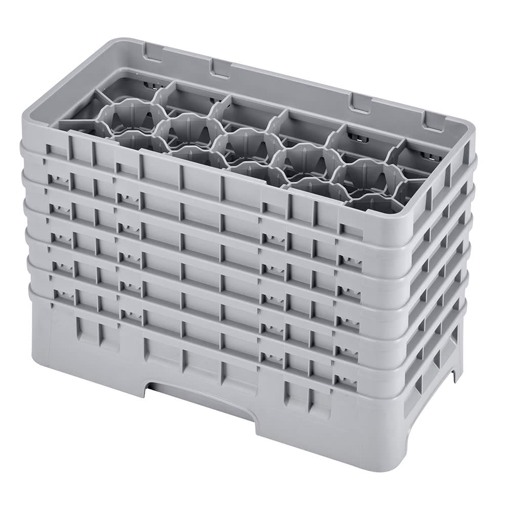 Cambro 17HS1114151 Camrack Glass Rack - (6)Extenders, 17 Compartment, Soft Gray