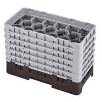 Cambro 17HS1114151 Camrack Glass Rack - (6)Extenders, 17 Compartment, Soft Gray thumbnail 4