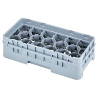Cambro 17HS318119 Camrack Glass Rack with Extender - 17 Compartment, Sherwood Green thumbnail 3