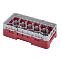 Cambro 17HS318151 Camrack Glass Rack with Extender - 17 Compartment, Soft Gray thumbnail 4