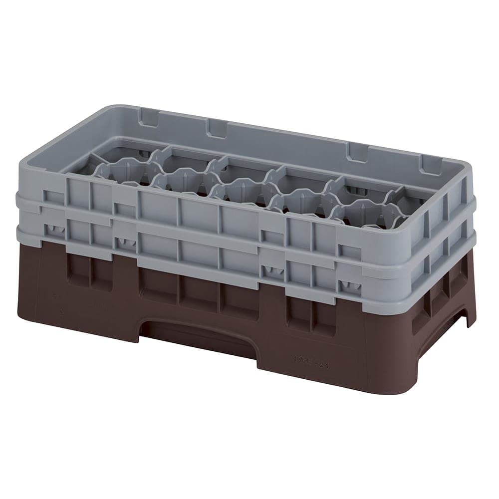 Cambro 17HS434167 Camrack Glass Rack - (2)Extenders, 17 Compartment, Brown