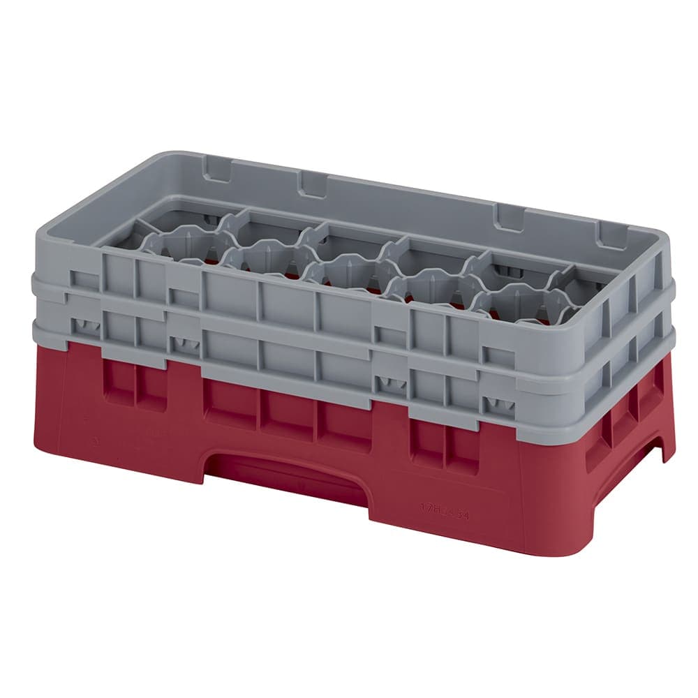 Cambro 17HS434416 Camrack Glass Rack - (2)Extenders, 17 Compartment, Cranberry