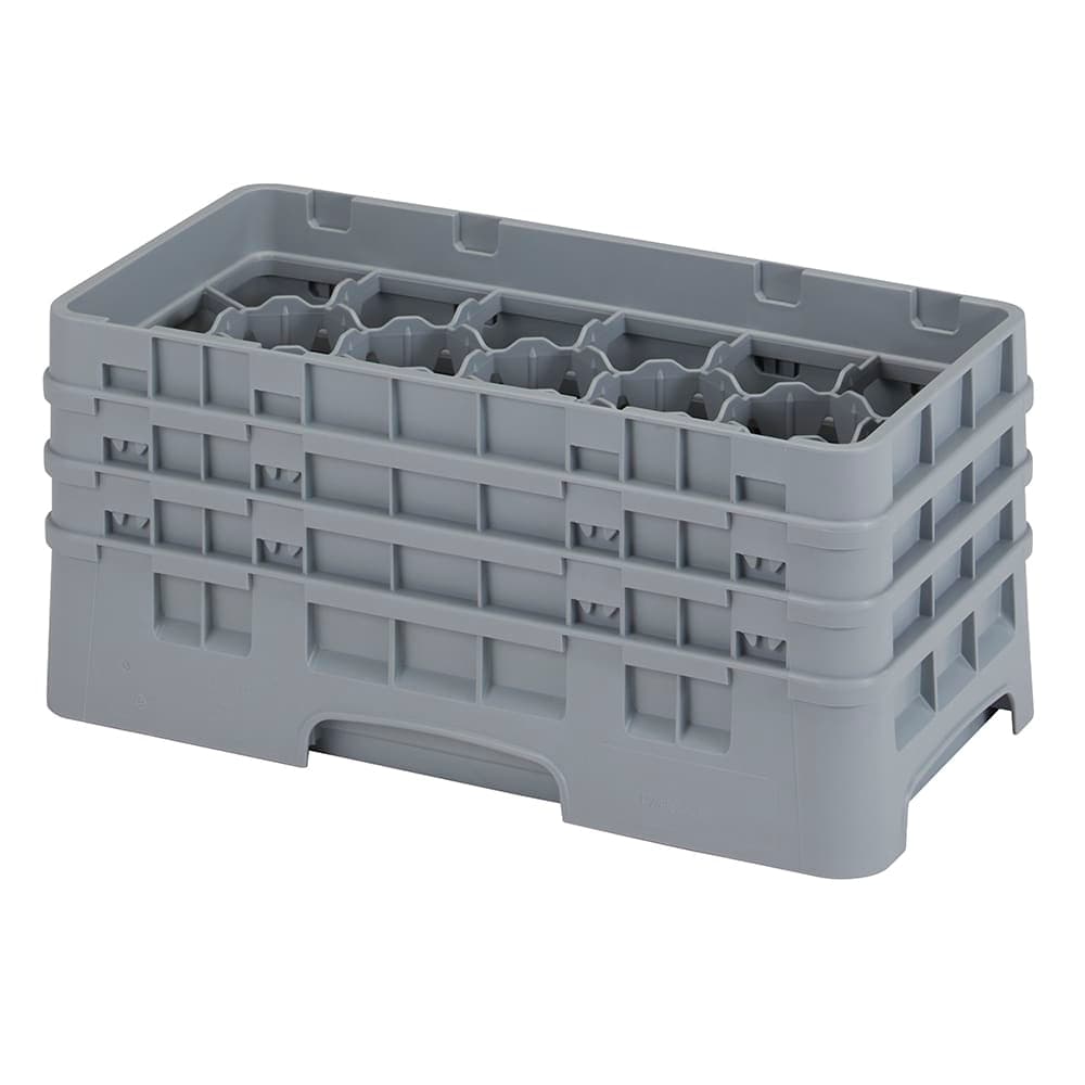 Cambro 17HS638151 Camrack Glass Rack - (3)Extenders, 17 Compartment, Soft Gray