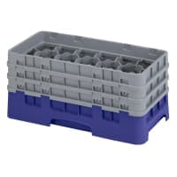 Cambro 17HS638151 Camrack Glass Rack - (3)Extenders, 17 Compartment, Soft Gray thumbnail 3