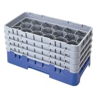 Cambro 17HS800151 Camrack Glass Rack - (4)Extenders, 17 Compartment, Soft Gray thumbnail 3