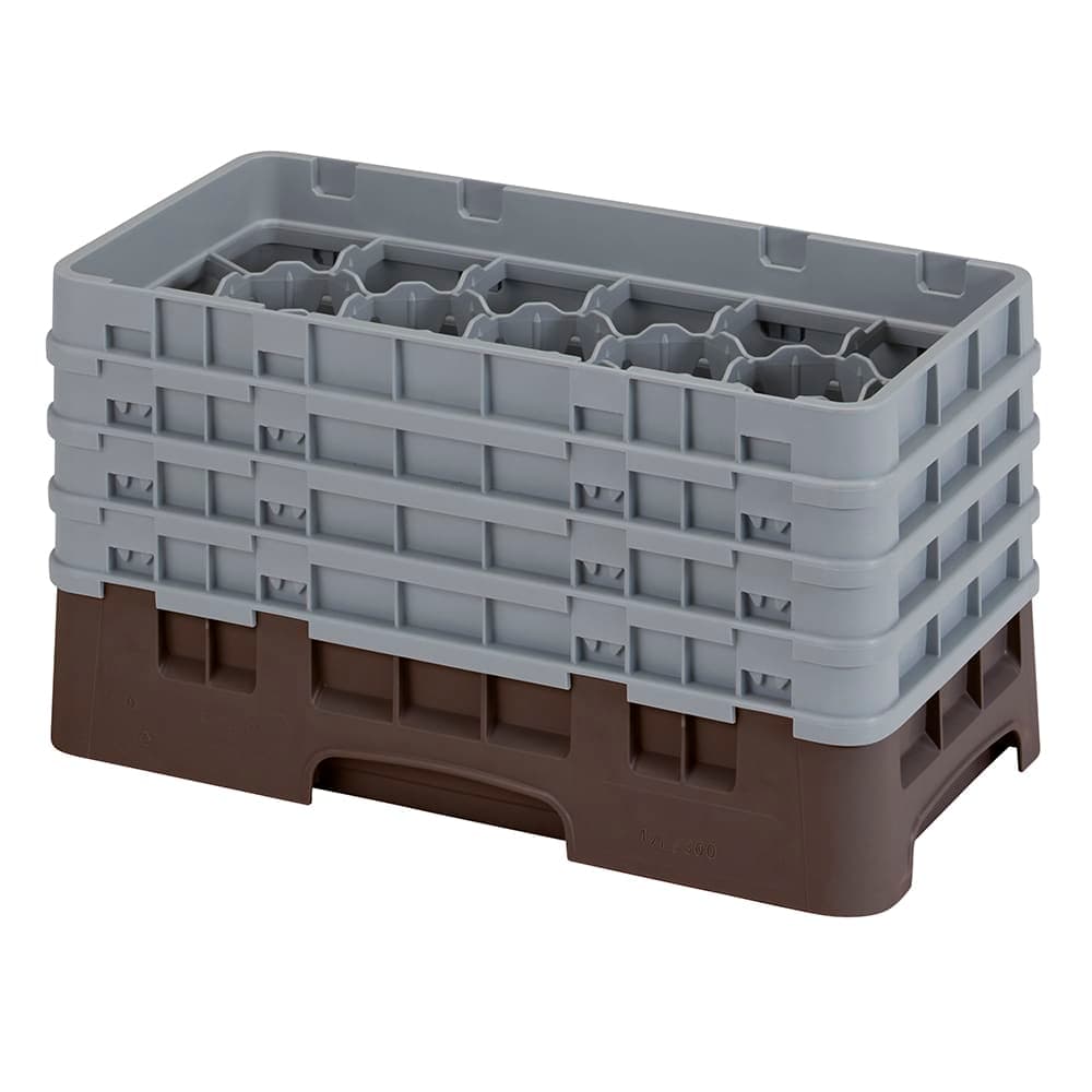 Cambro 17HS800167 Camrack Glass Rack - (4)Extenders, 17 Compartment, Brown