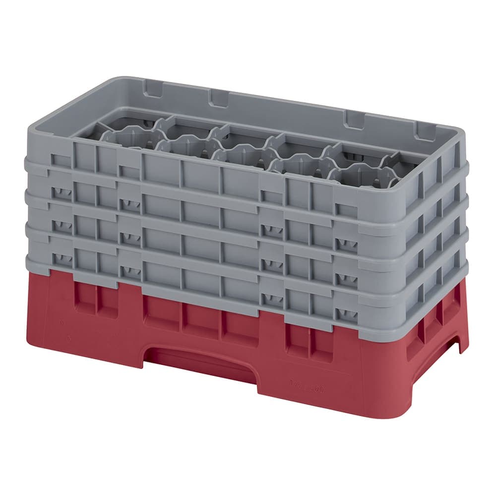 Cambro 17HS800416 Camrack Glass Rack - (4)Extenders, 17 Compartment, Cranberry