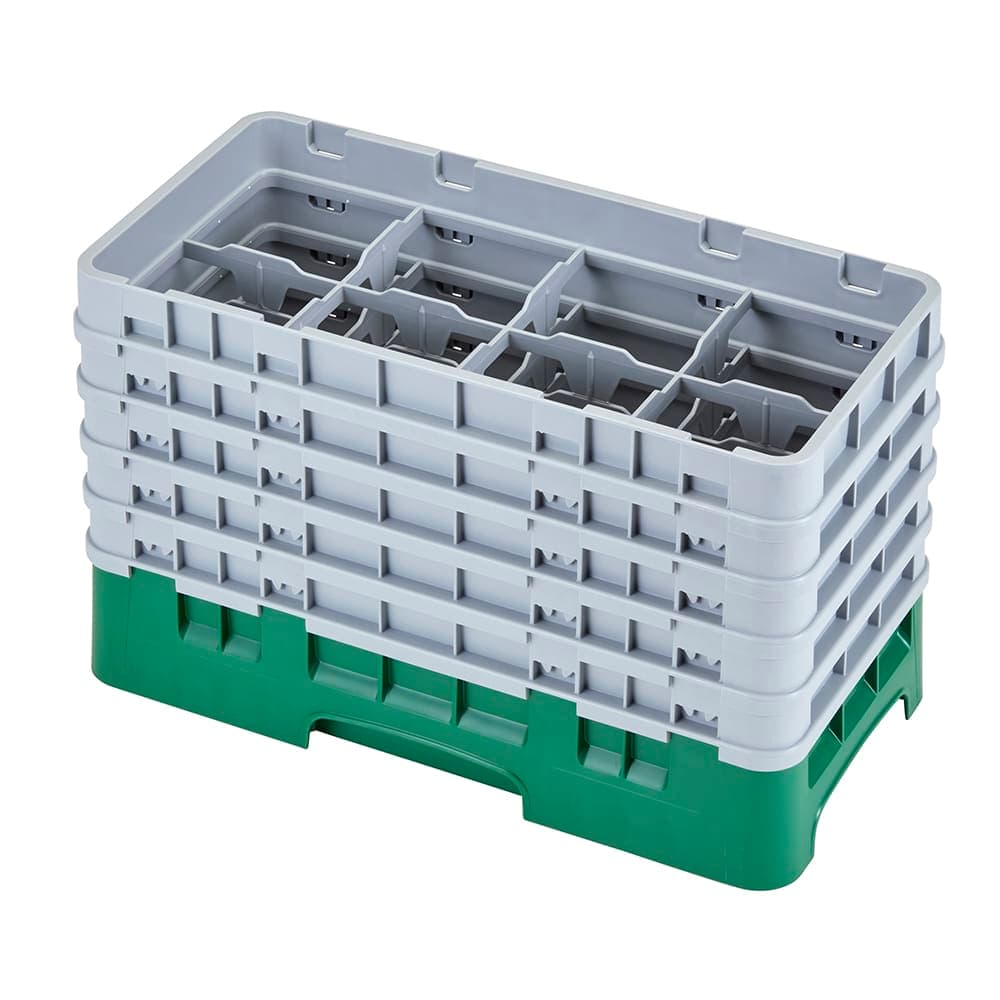 Cambro 17HS958119 Camrack Glass Rack - (5)Extenders, 17 Compartment, Sherwood Green