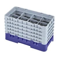 Cambro 17HS958151 Camrack Glass Rack - (5)Extenders, 17 Compartment, Soft Gray thumbnail 2